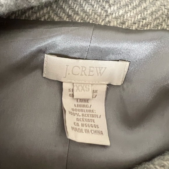 Vintage J Crew Women’s Gray Wool Herringbone Poncho XXS/XS Outerwear, Sweater - Picture 8 of 8